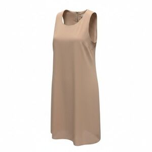 Norah Sleeveless Shift‎ Dress Womens XS Tan Beige Excellent SLD70666 Zipper Back